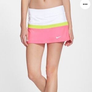 Nike Dri-Fit Pink Green White Tennis Skirt size XL